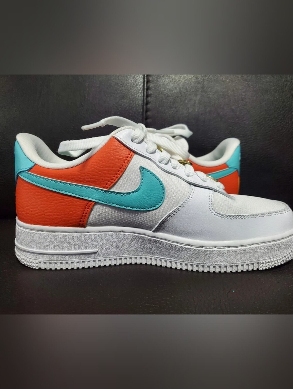 Nike Air Force 1 Low SE Basketbasketball White Aqua Clay Women Size 8 Shoes - Picture 3 of 11